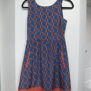 Fox print maison Jules mini dress with pockets